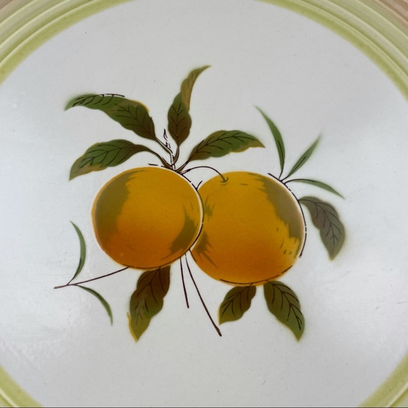 Harmony House Tangerine White Orange Plate Platter - Picture 2 of 5